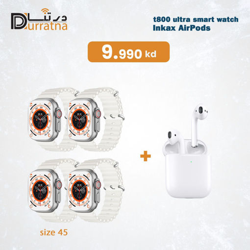صورة Ultra Smart Watch T800 4Pices with Inkax Airpods