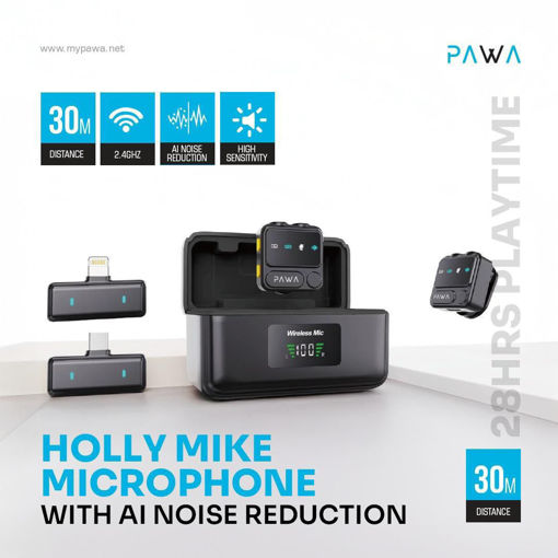Picture of Pawa Holly Mike Microphone with AI Noise Reduction